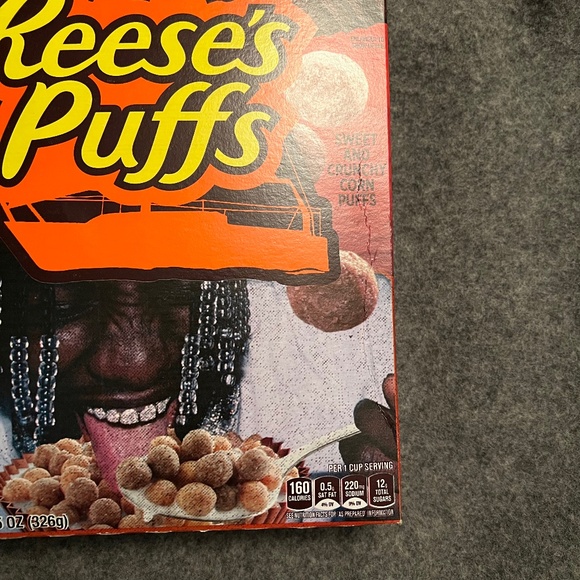 LIL YACHTY x REESE'S PUFFS 2021 Unopened Cereal Boxes Lot Right Half Of Poster - Picture 6 of 7